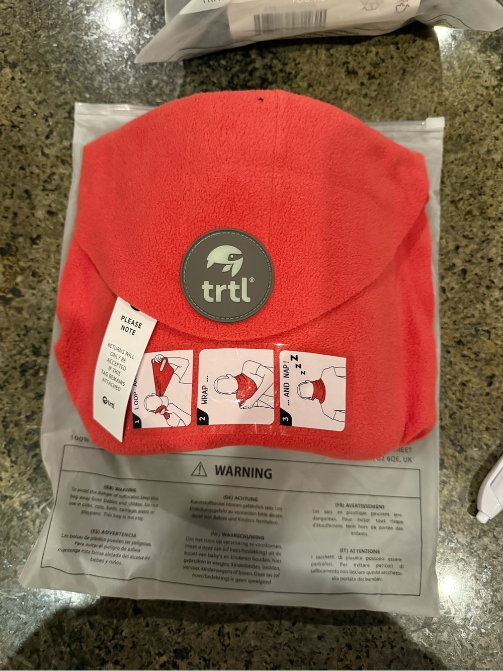 Trtl Travel Pillow Neck Support - Coral